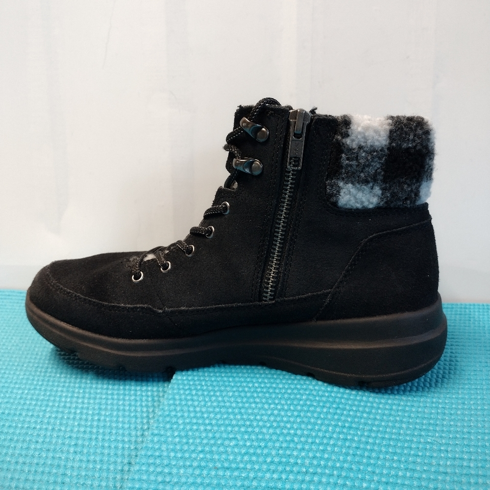 Skechers Black and White Plaid Ankle Booties - Picture 5 of 14